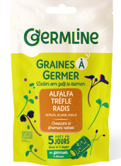 Mélange de graines d'aflafa, de trèfle et de radis